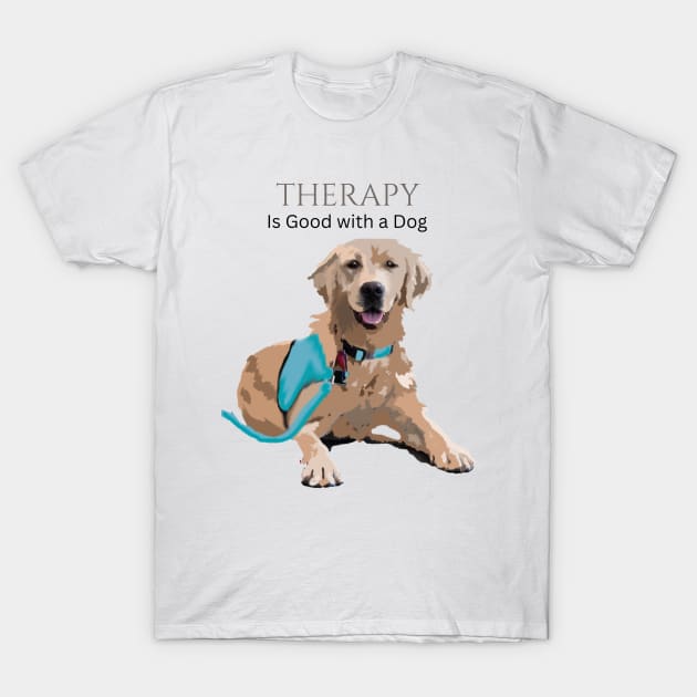 B C Designs Therapy Dog Turquoise Women s T Shirt